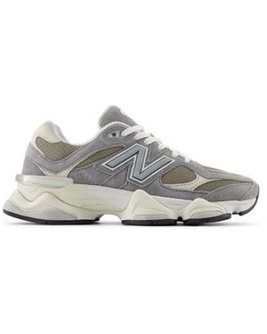 New Balance 9060, Pelle Scamosciata/Rete, Taglia - Grigio
