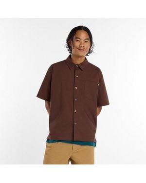New Balance Numeric Button Up Shirt - Brown