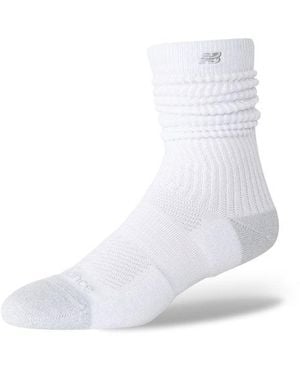 New Balance Active Premium Heavyweight Slouch Crew 1 Pair - White