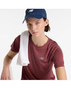New Balance Donna Athletics T-Shirt - Viola