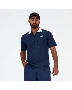 New Balance Uomo Tournament Polo, Maglia Di Poliestere, Taglia - Blu