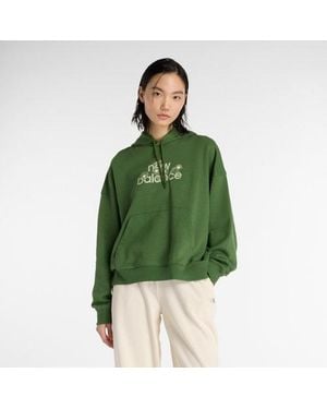 New Balance Flower Hoodie - Green