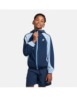 New Balance Jungen Varsity Woven Jacket - Blau