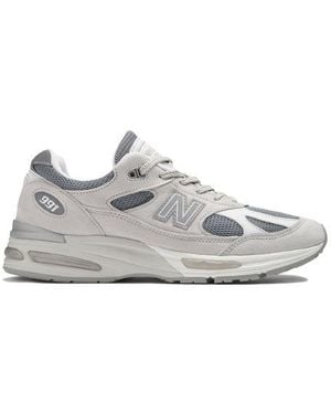 New Balance Made in uk 991v2 in grigio/bianca - Bianco