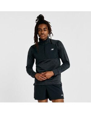 New Balance Rc Essential Heat Grid 1/2 Zip - Black