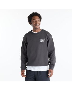 New Balance Classic Tri-Logo French Terry Crew Shirt - Black