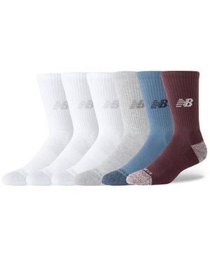 New Balance Active Crew Socks 6 Pack - Blue