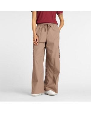 New Balance Mujer Woven Cargo Pant En, Polywoven, Talla - Marrón