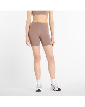 New Balance Nb Harmony High Rise Short 6" - Pink