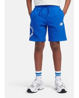 New Balance Boys Circular Logo Graphic Short - Blue