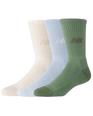 New Balance Active Crew Socks 3 Pack - Green