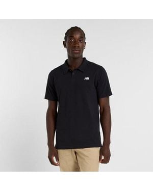 New Balance Cotton Pique Polo - Black