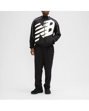 New Balance Uomo Basketball Oversized Print Woven Jacket - Nero