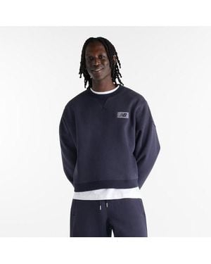 New Balance Athletics Crafted Fleece Crew - Blue