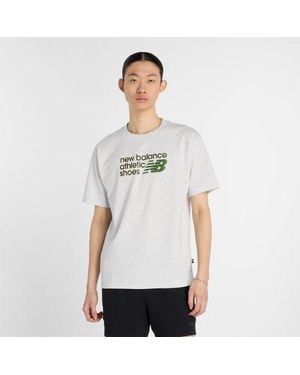New Balance Athletics Premium Relaxed Chest Logo T-Shirt - White