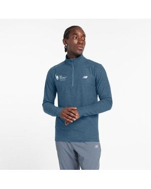 New Balance Nyc Marathon Finisher 1/4 Zip Shirt - Blue