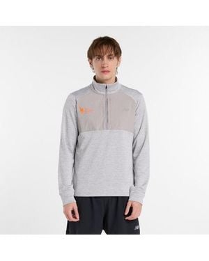 New Balance Nyc Marathon Heat Grid 1/2 Zip - Gray