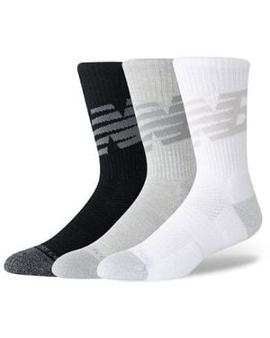 New Balance Active Lifestyle Graphic Socks 3 Pack - Black