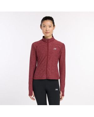 New Balance Space Dye Full Zip - Red