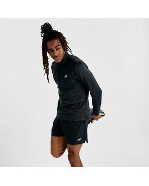 New Balance 'Athletics Heat Grid 1/2 Zip - Black