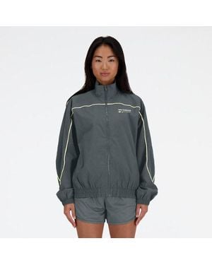 New Balance Linear heritage woven jacket in grigio