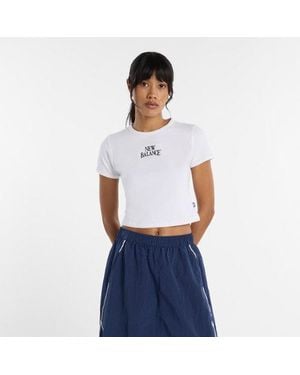 New Balance Trackside Ringer T-Shirt - Blue