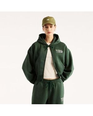New Balance Trackside Fleece Full Zip - Green