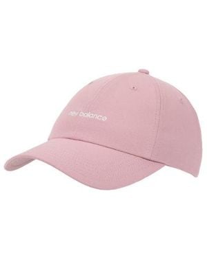 New Balance 6 Panel Linear Logo Hat - Pink