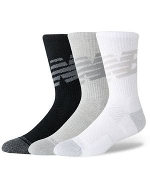New Balance Active Lifestyle Graphic Socks 3 Pack - Black