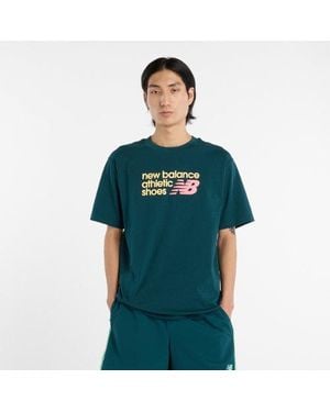 New Balance Athletics Premium Relaxed Chest Logo T-Shirt - Green