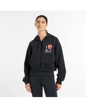 New Balance Nyc Marathon Fleece Full Zip - Black