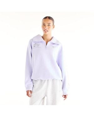 New Balance Nyc Marathon Trackside Fleece 50Th Boroughs Half Zip Shirt - Purple