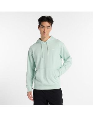 New Balance Hombre Sport Essentials French Terry Hoodie, Algodón, Talla - Verde