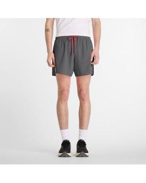 New Balance Homme Rc Ultra Light Split Short 5" En, Nylon Tissé, Taille - Bleu