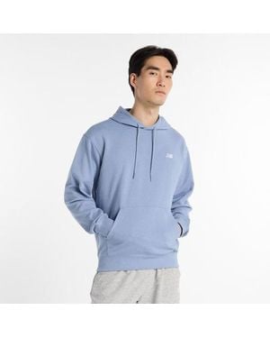 New Balance Hombre Sport Essentials French Terry Hoodie En, Algodón, Talla - Azul