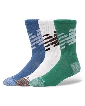 New Balance Active Lifestyle Graphic Socks 3 Pack - Green