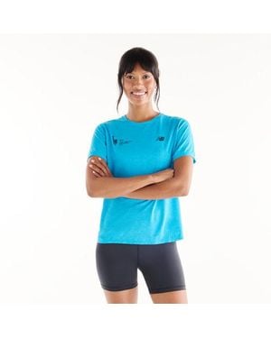 New Balance Nyc Marathon Rc Essential T-Shirt - Blue