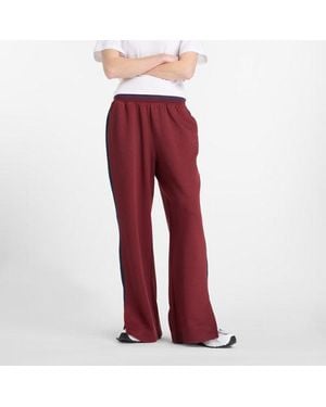 New Balance Donna Post Season Pique Track Pant - Rosso