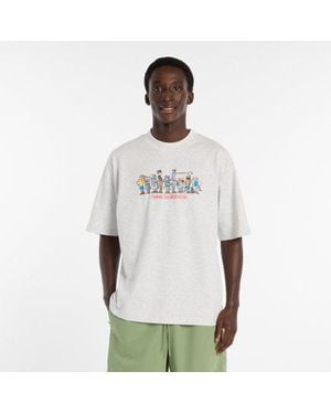 New Balance Ghica Line Up Oversized T-Shirt - White