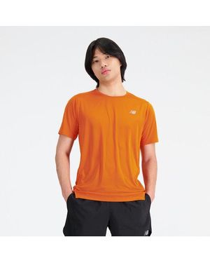 New Balance Herren Accelerate Short Sleeve - Orange