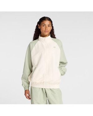New Balance Graphic Woven Jacket - Natural