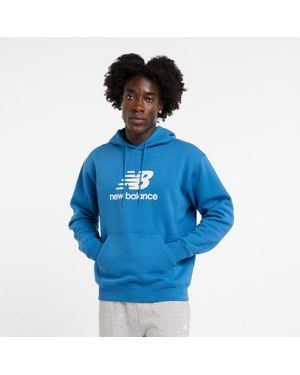 New Balance Sport Essentials Fleece Logo Hoodie - Blue