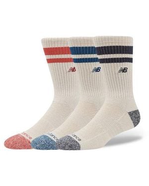 New Balance Active Premium Stripe Crew Sokken 3 Pack - Meerkleurig