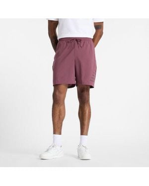 New Balance Hombre Sport Essentials Lined Graphic Short 7" Polywoven, Talla - Rojo