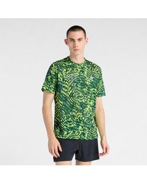 New Balance London Edition Rc Essential Printed T-Shirt - Green