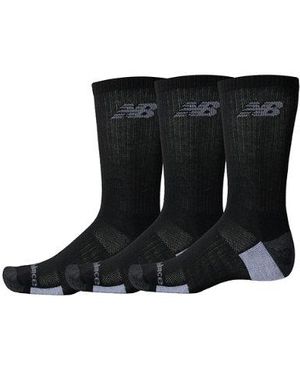 New Balance Performance Cushioned Crew 3 Pack - Black