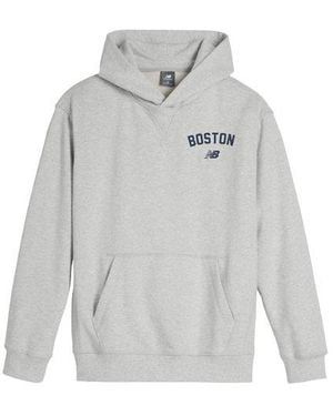 New Balance Boston City Logo Hoodie - Gray