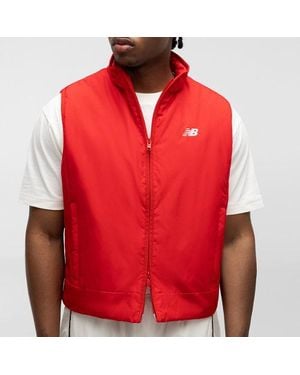 New Balance Uomo Basketball Padded Vest - Rosso