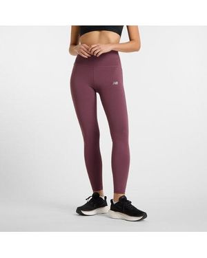 New Balance Damen Nb Sleek High Rise Legging 27" - Rot