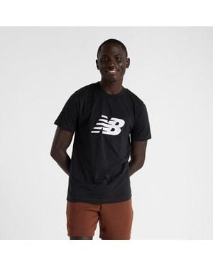 New Balance Uomo Sport Jersey Logo T-Shirt - Nero